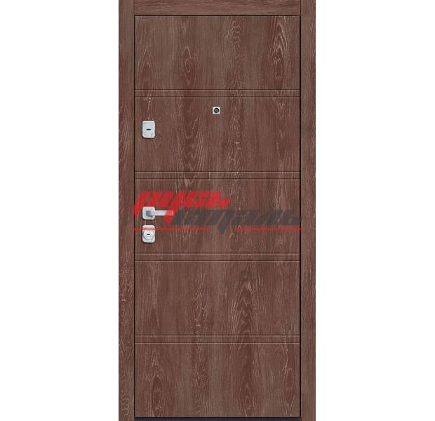 дверь металлическая со скрытыми петлями, отделана МДФ и шпоном
